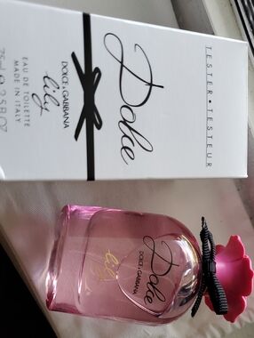 New Dolce & Gabbana Lily Pink And Black Bow *new  Ever Been Use